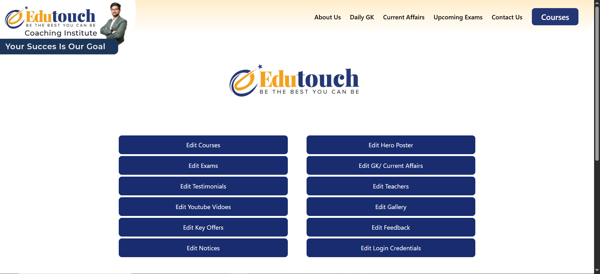 EduTouch admin platform image 1